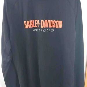 Classic Harley-Davidson Long Sleeve Shirt – Men’s XL – Black/Orange